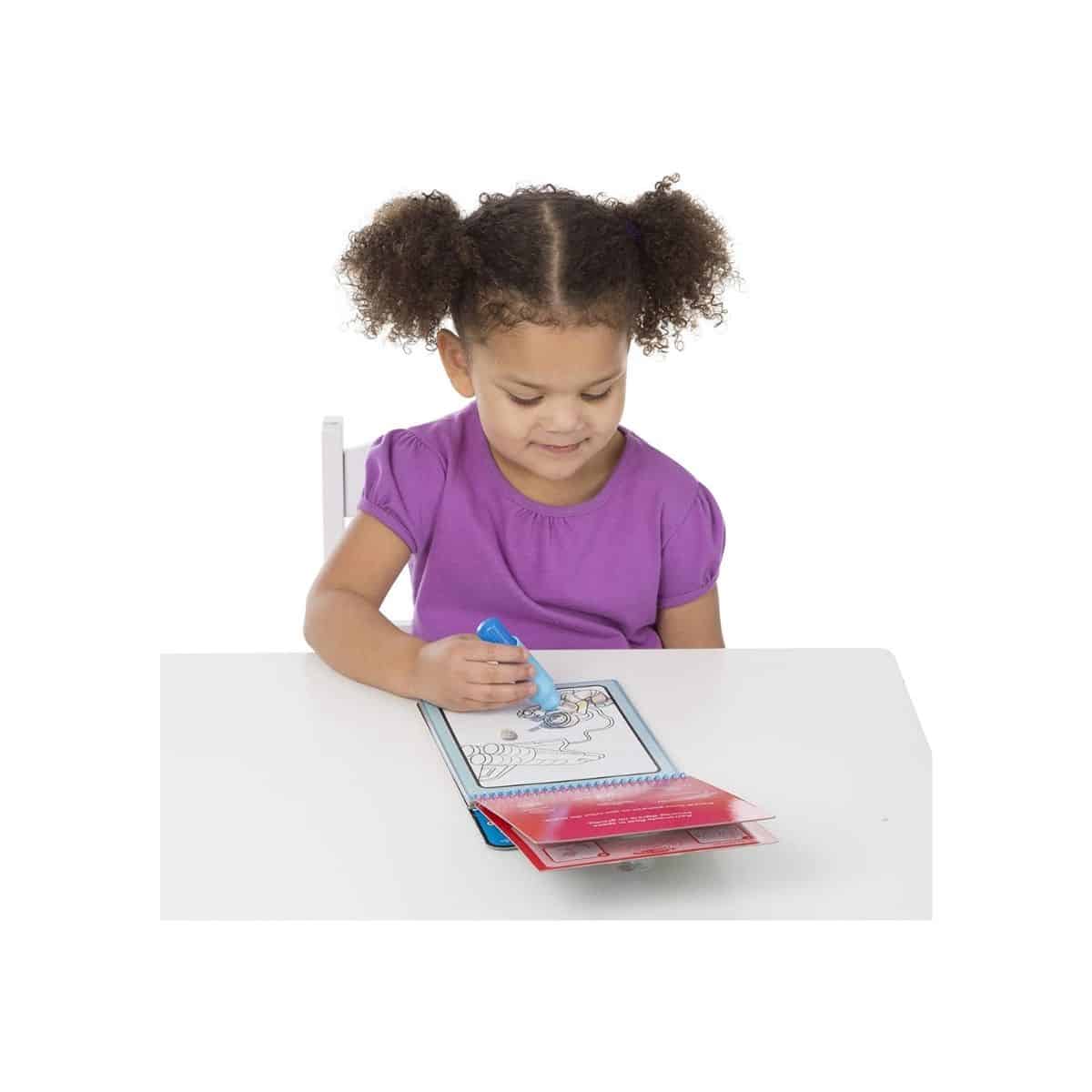 Livre de coloriage réutilisable avec stylo à l'eau pour enfants