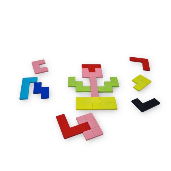 puzzle tetris en bois forme