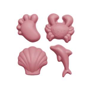 4 moules rose silicone