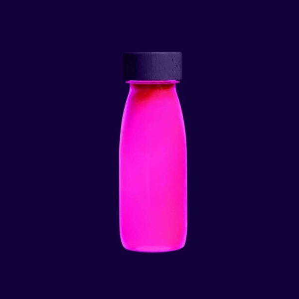 bouteille sensorielle rose fluo 2